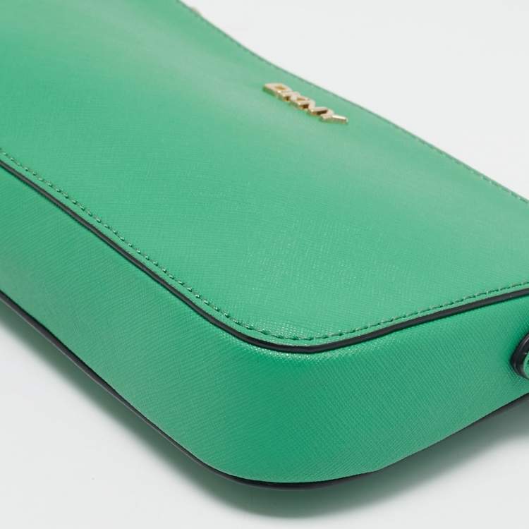 Pre Owned DKNY Green Leather Bryant Park Crossbody Bag