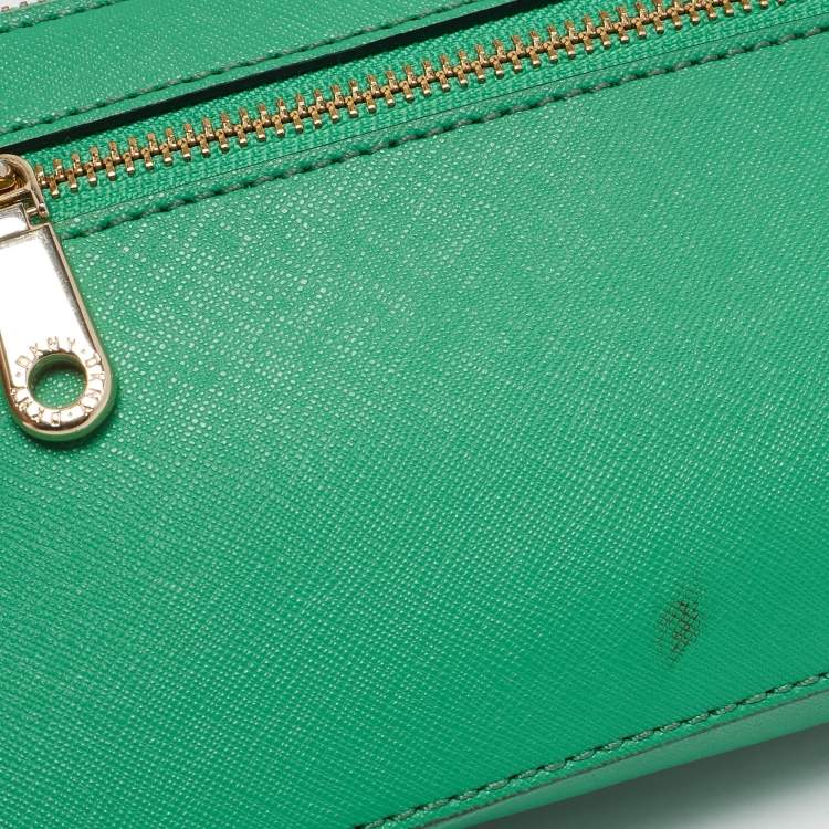 Pre Owned DKNY Green Leather Bryant Park Crossbody Bag