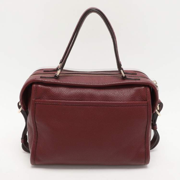 Pre Owned DKNY Burgundy Leather Satchel
