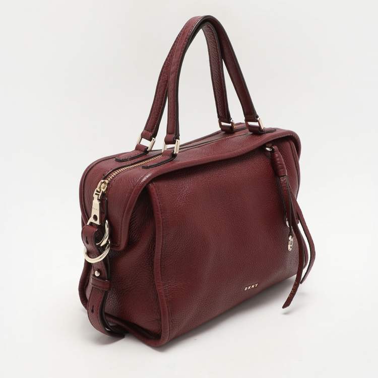 Pre Owned DKNY Burgundy Leather Satchel