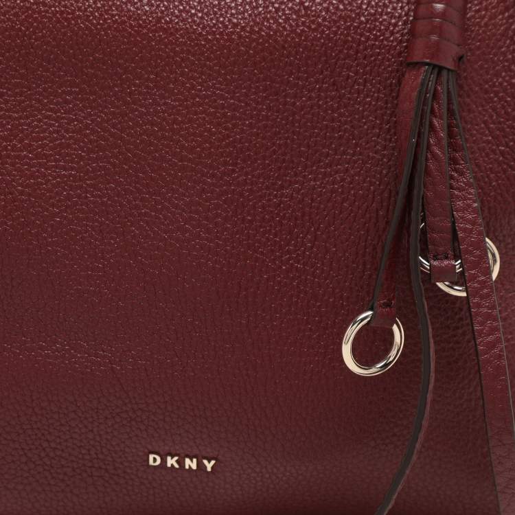 Pre Owned DKNY Burgundy Leather Satchel