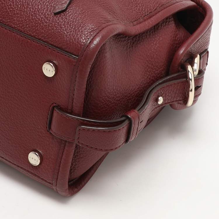 Pre Owned DKNY Burgundy Leather Satchel