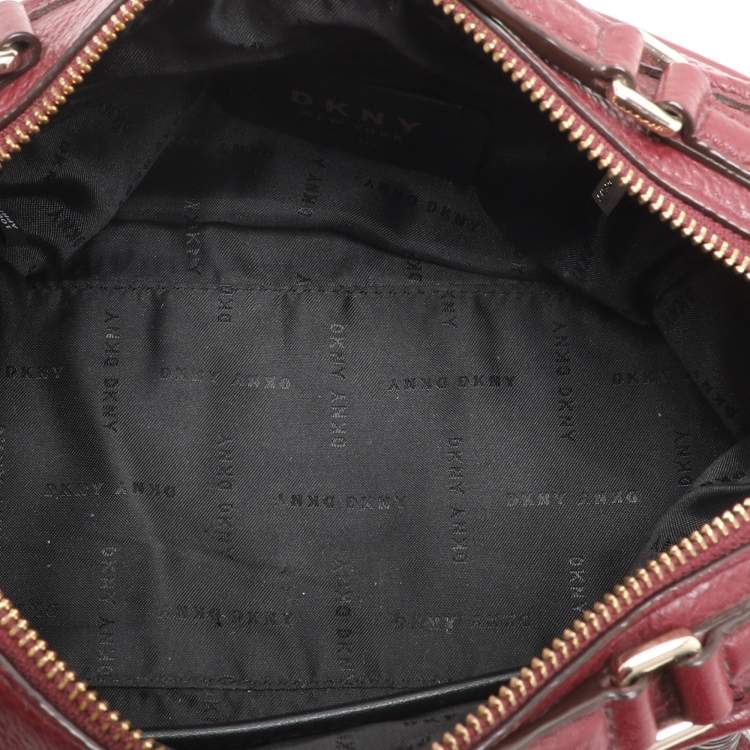 Pre Owned DKNY Burgundy Leather Satchel