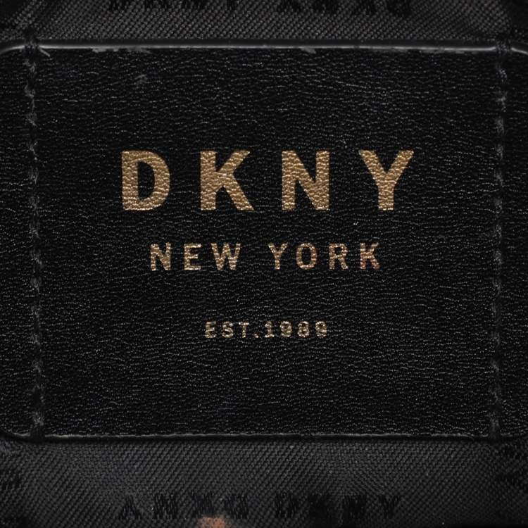Pre Owned DKNY Grey Leather and PVC Crossbody Bag