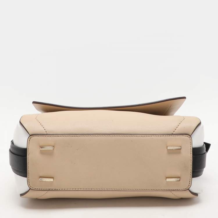 Pre Owned Dkny Tricolor Leather Top Handle Bag
