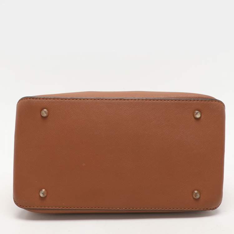 Pre Owned DKNY Brown Leather Bryant Park Shoulder Bags