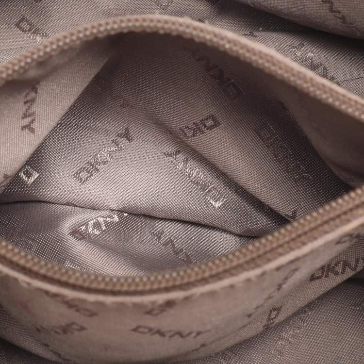 Pre Owned DKNY Brown Leather Bryant Park Shoulder Bags