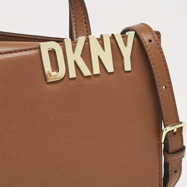 Pre Owned Dkny Brown Leather Small Alison Tote