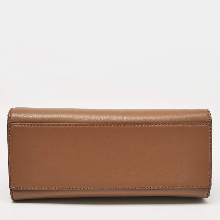 Pre Owned Dkny Brown Leather Small Alison Tote