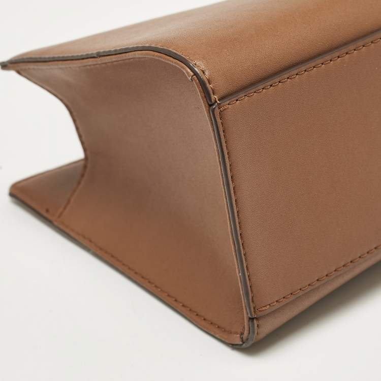 Pre Owned Dkny Brown Leather Small Alison Tote