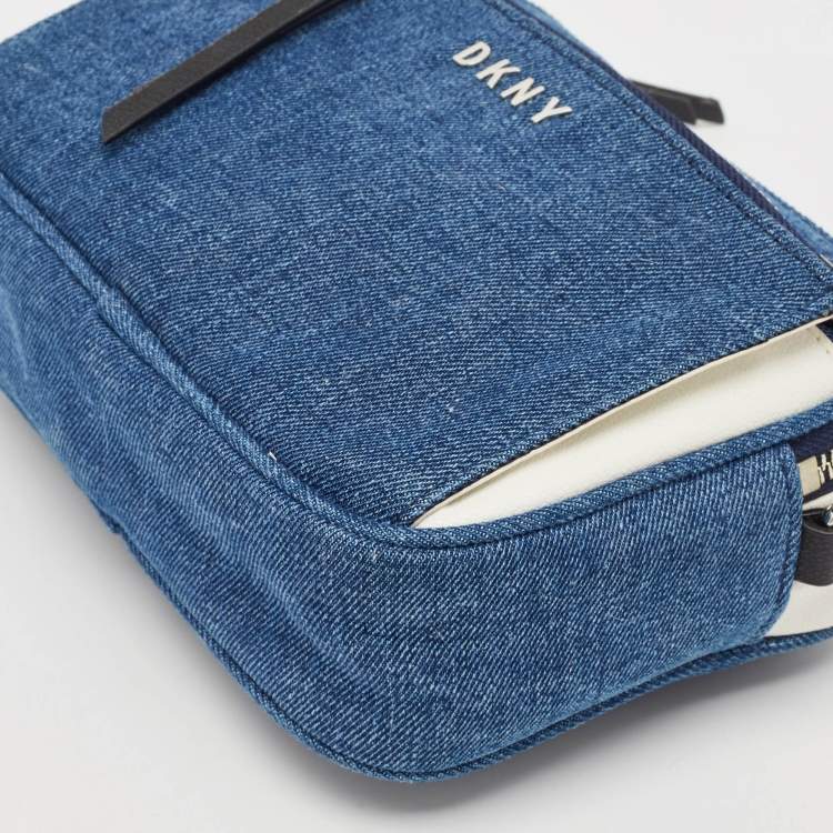 Pre Owned DKNY Blue Denim Abby Camera Crossbody Bag