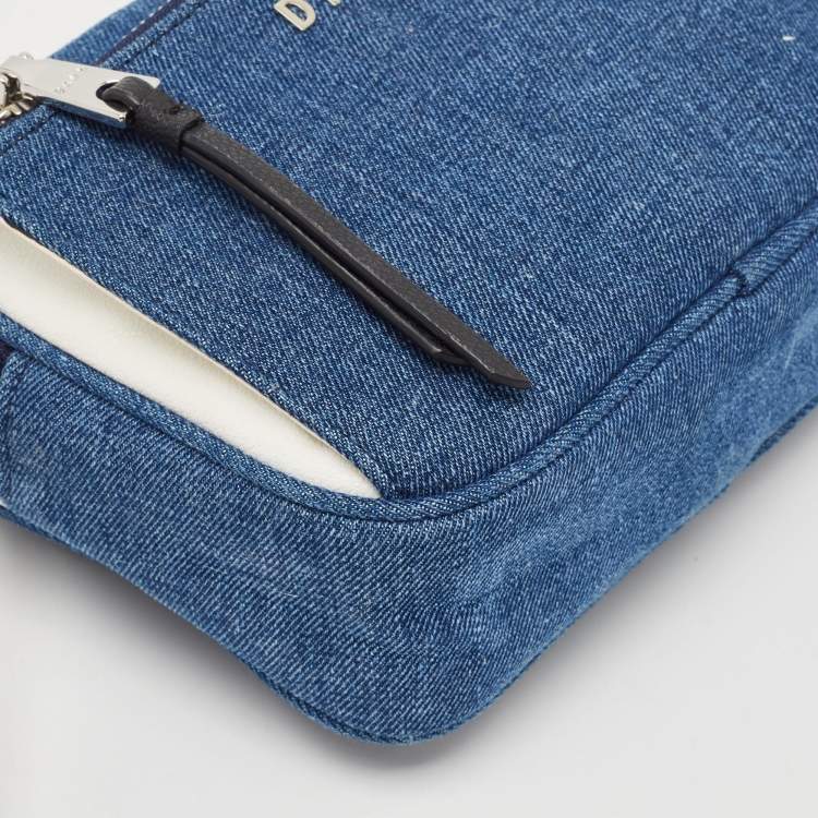 Pre Owned DKNY Blue Denim Abby Camera Crossbody Bag