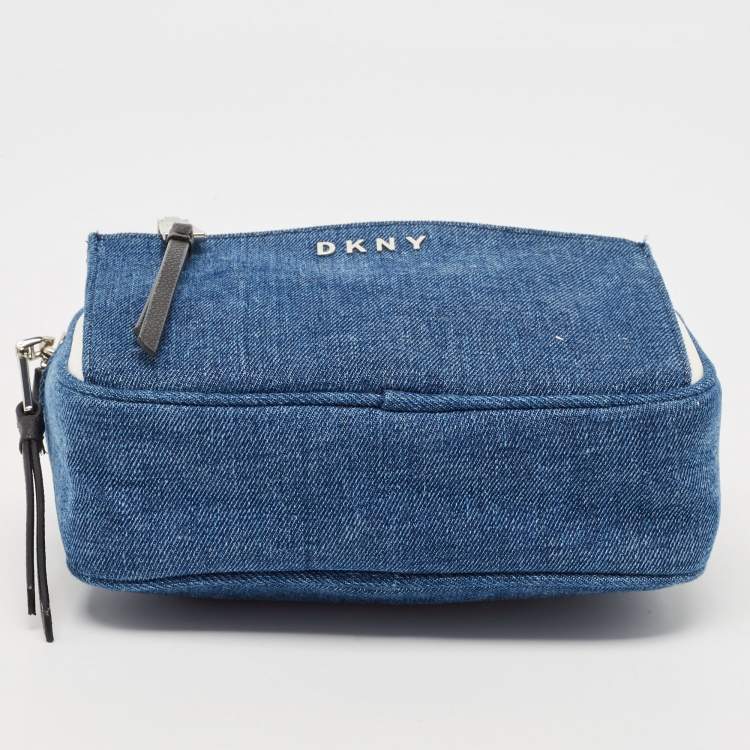 Pre Owned DKNY Blue Denim Abby Camera Crossbody Bag