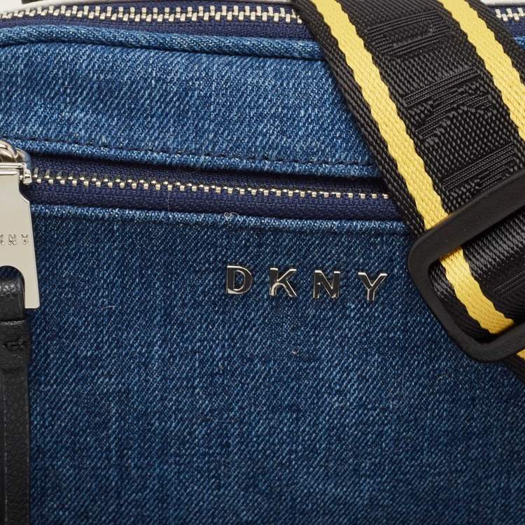 Pre Owned DKNY Blue Denim Abby Camera Crossbody Bag