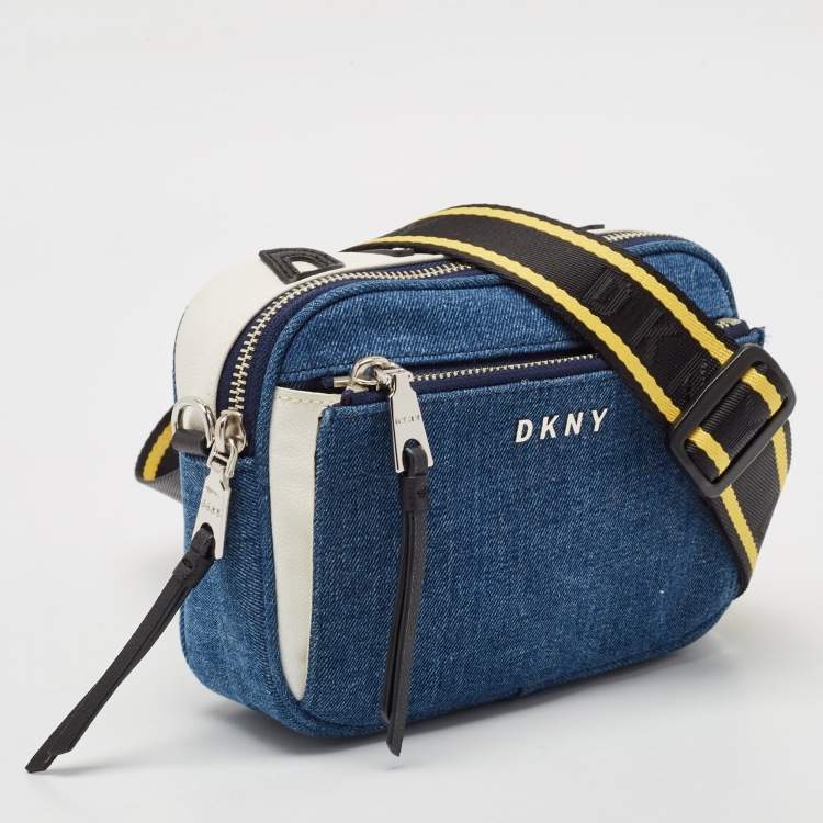 Pre Owned DKNY Blue Denim Abby Camera Crossbody Bag