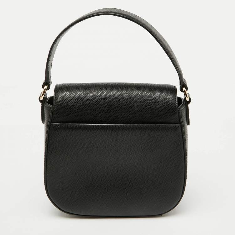 Pre Owned DKNY Black Leather Flap Shoulder Bag