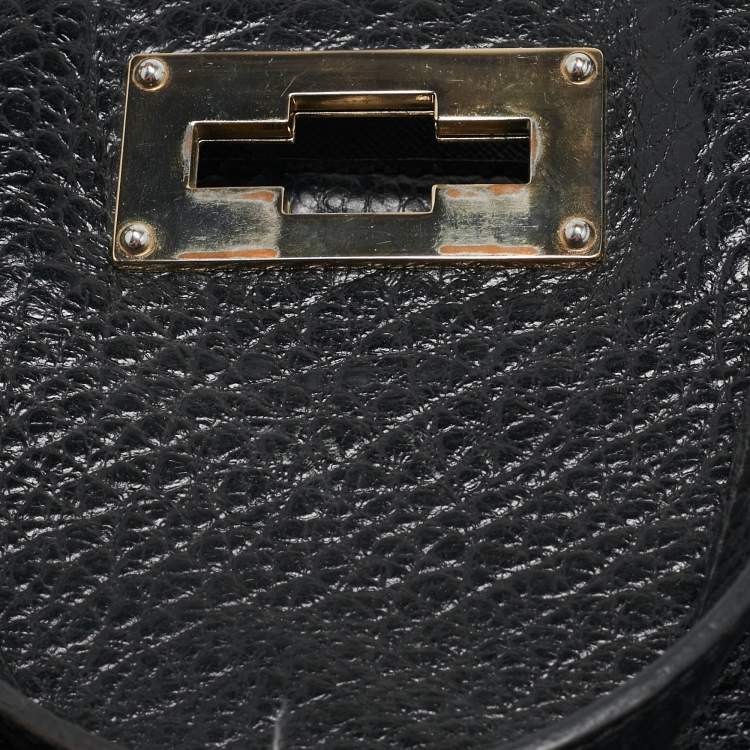 Pre Owned DKNY Black Grain Leather Beekman French Tote