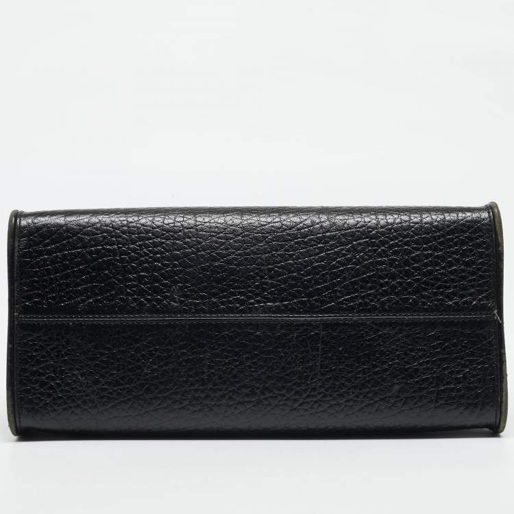 Pre Owned DKNY Black Grain Leather Beekman French Tote