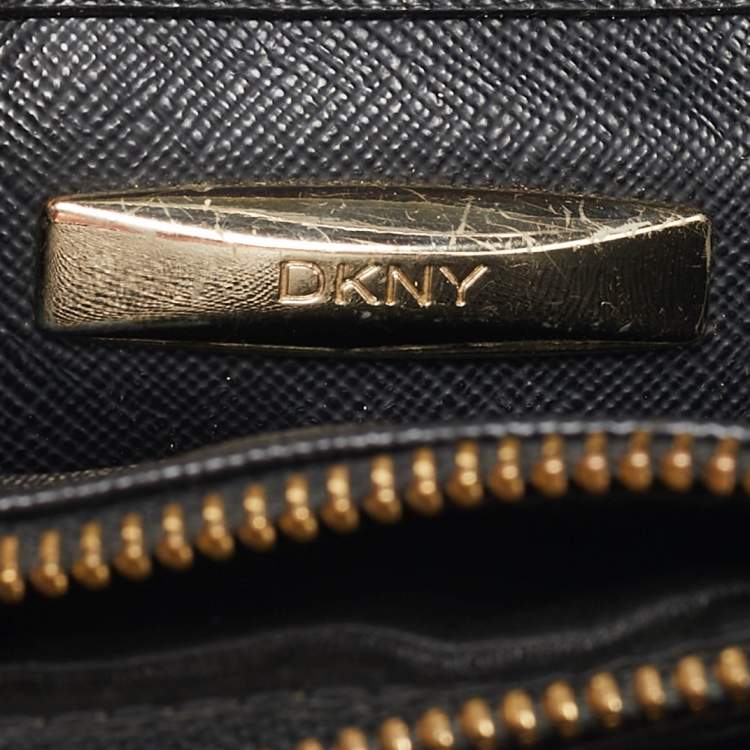 Pre Owned DKNY Black Grain Leather Beekman French Tote