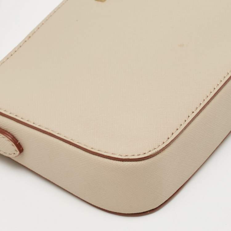 Pre Owned DKNY Beige Leather Sutton Crossbody Bag