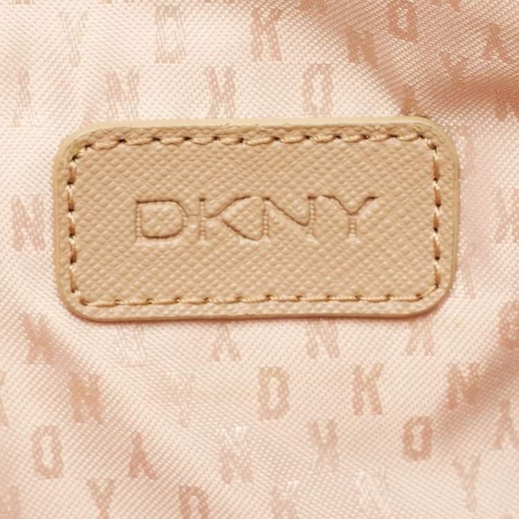 Pre Owned DKNY Beige Leather Sutton Crossbody Bag