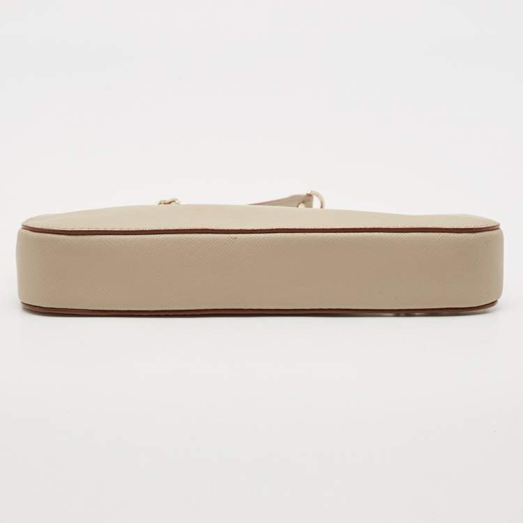 Pre Owned DKNY Beige Leather Sutton Crossbody Bag