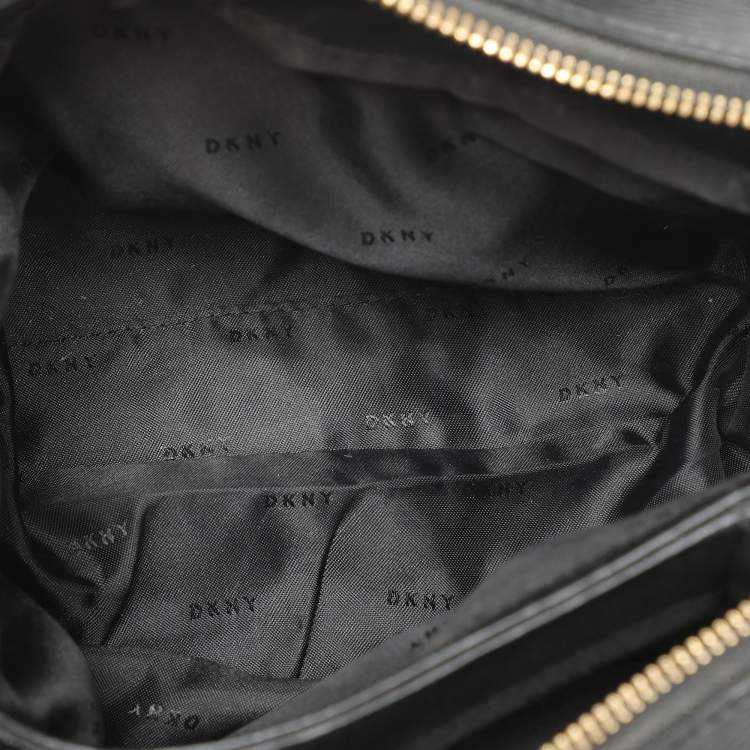 Pre Owned DKNY Black Textured Leather Paige Tote
