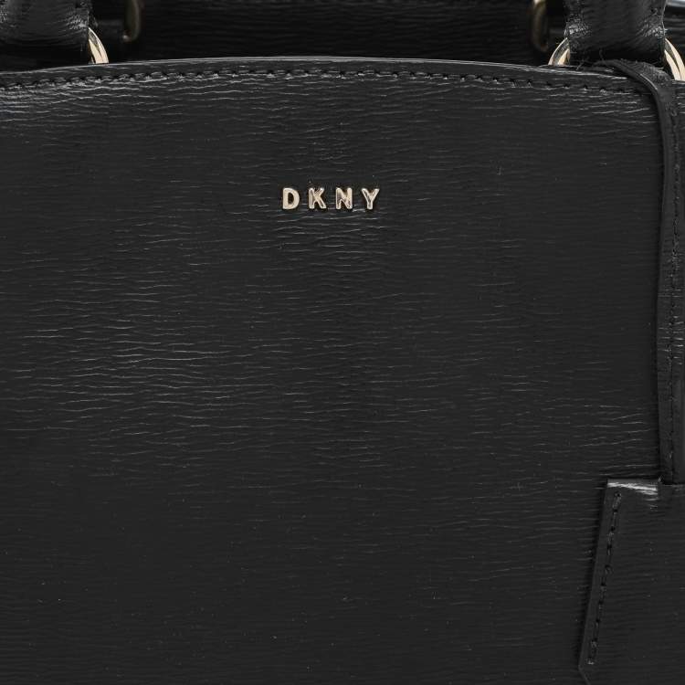Pre Owned DKNY Black Textured Leather Paige Tote