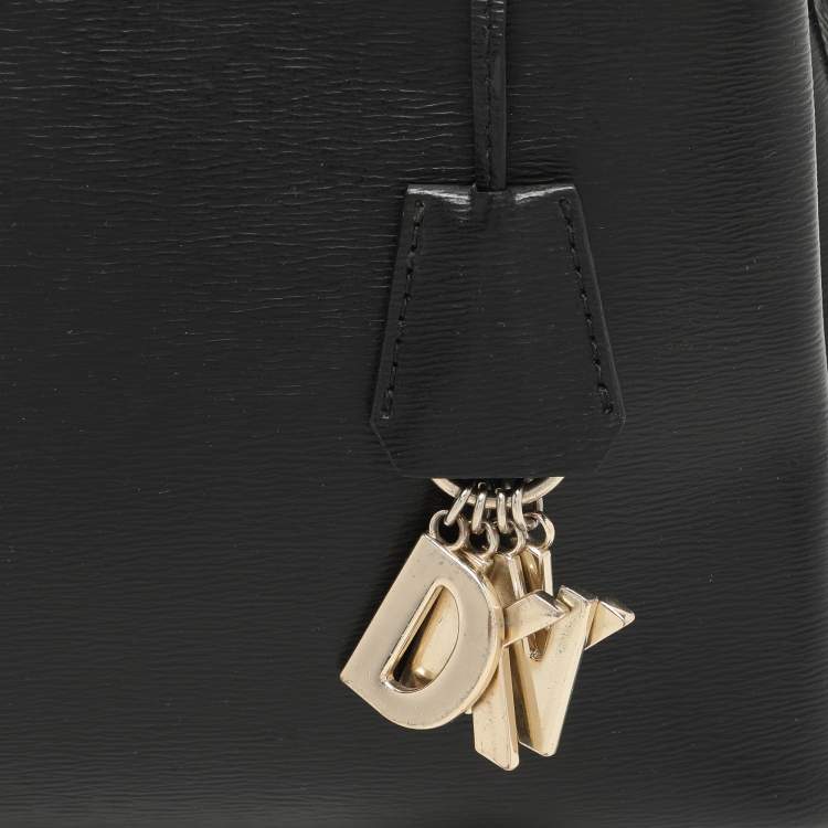 Pre Owned DKNY Black Textured Leather Paige Tote