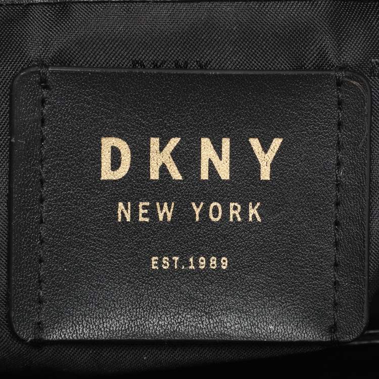 Pre Owned DKNY Black Textured Leather Paige Tote