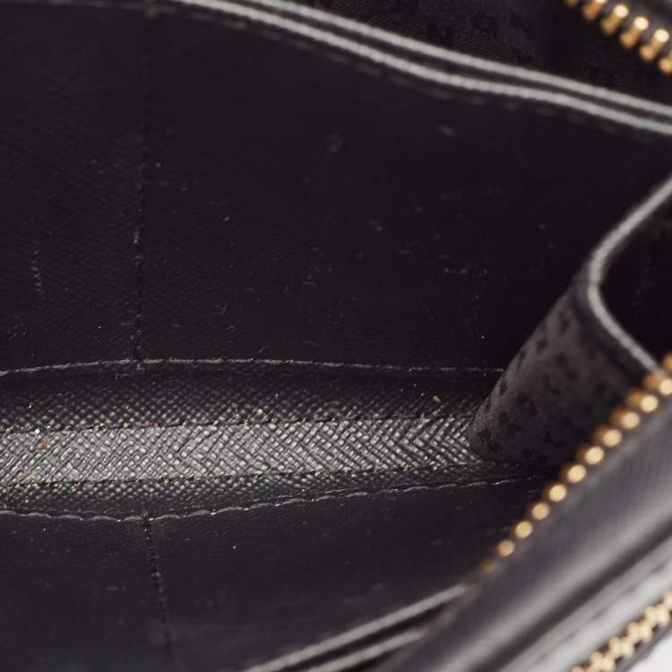 Pre Owned Dkny Black Leather Front Pocket Crossbody Bag