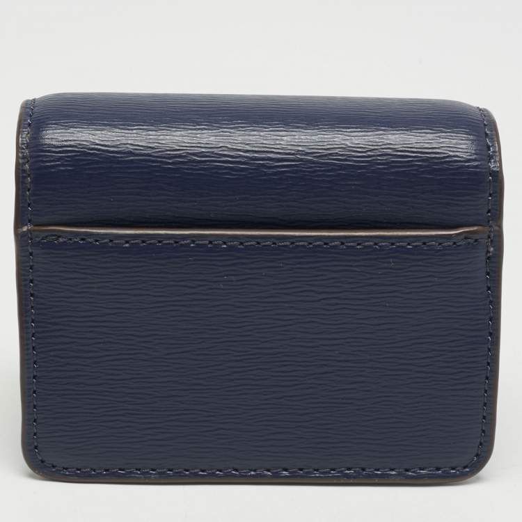 Pre Owned DKNY Navy Blue Leather Elissa Micro Mini Bag