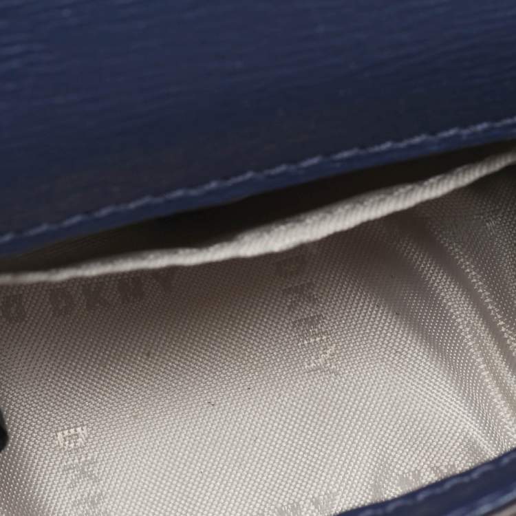 Pre Owned DKNY Navy Blue Leather Elissa Micro Mini Bag