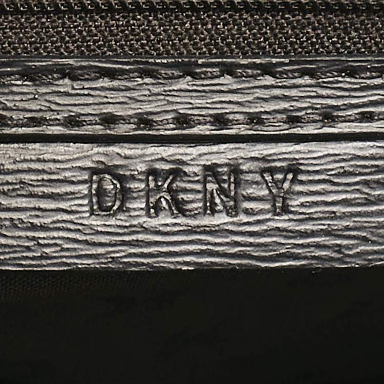 Pre Owned DKNY Brown Leather Large Bryant Top Zip Tote