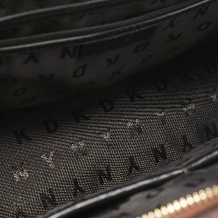 Pre Owned DKNY Brown Leather Large Bryant Top Zip Tote
