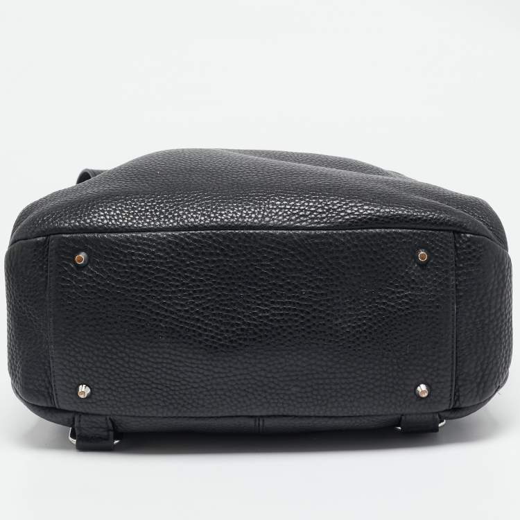 Pre Owned DKNY Black Grain Leather Two Way Backpack