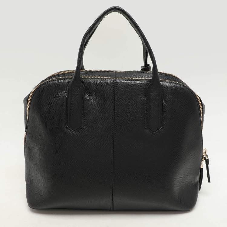 Pre Owned DKNY Black Leather Dome Satchel