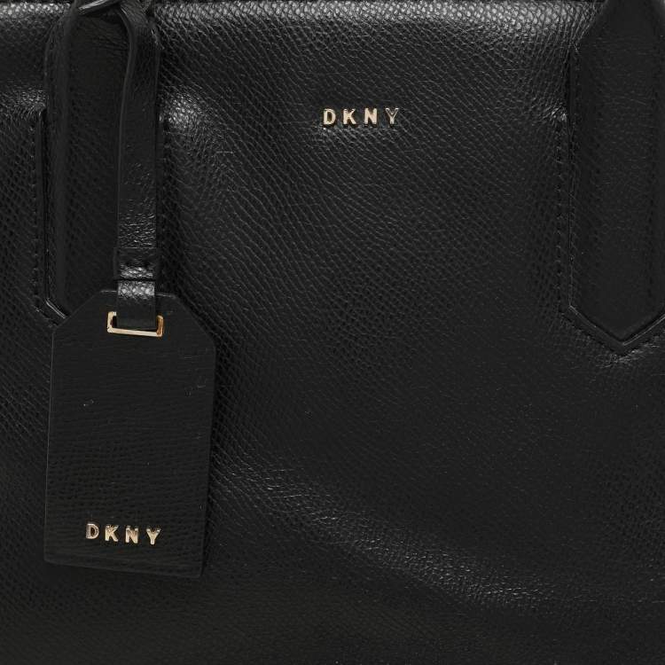 Pre Owned DKNY Black Leather Dome Satchel