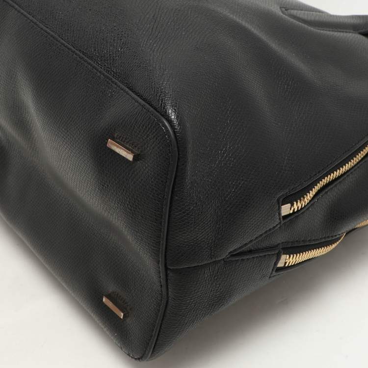 Pre Owned DKNY Black Leather Dome Satchel