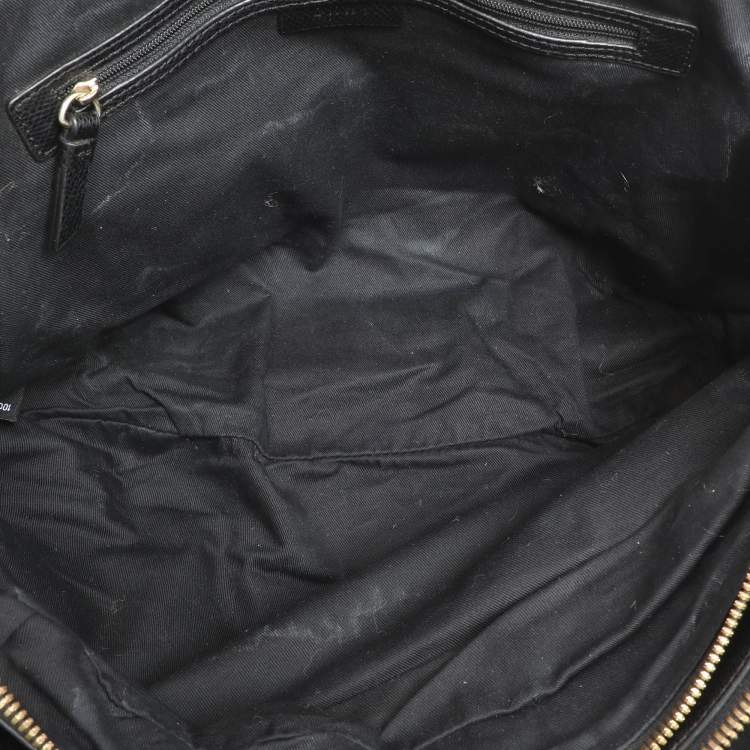 Pre Owned DKNY Black Leather Dome Satchel