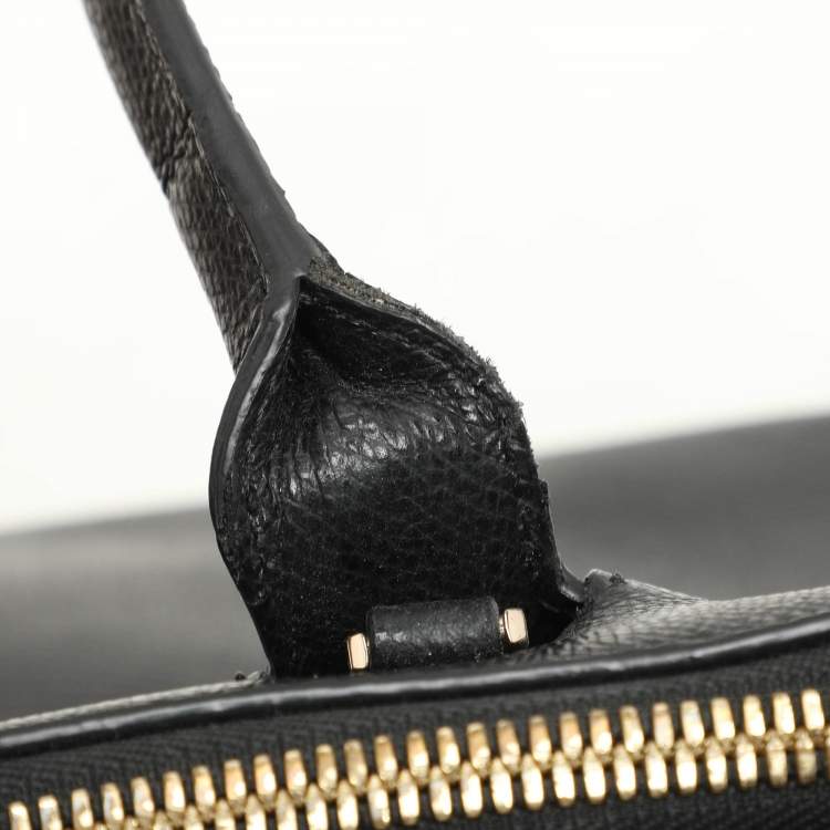 Pre Owned DKNY Black Leather Dome Satchel