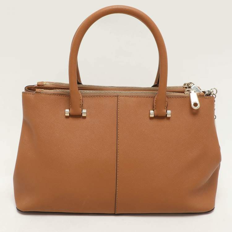 Pre Owned DKNY Brown Leather Bryant Park Satchel