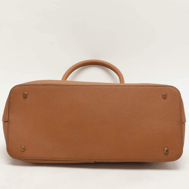 Pre Owned DKNY Brown Leather Bryant Park Satchel