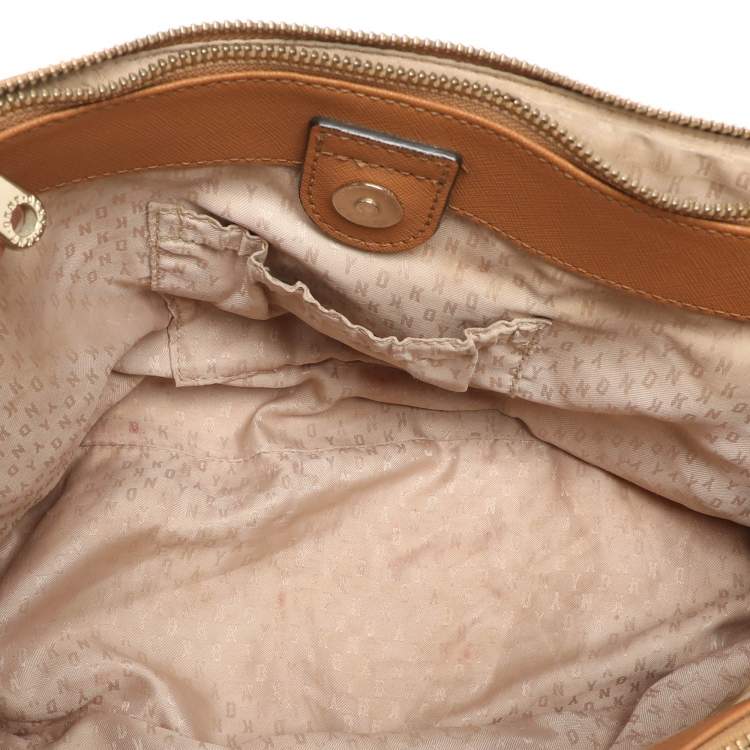 Pre Owned DKNY Brown Leather Bryant Park Satchel