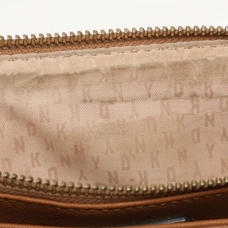 Pre Owned DKNY Brown Leather Bryant Park Satchel