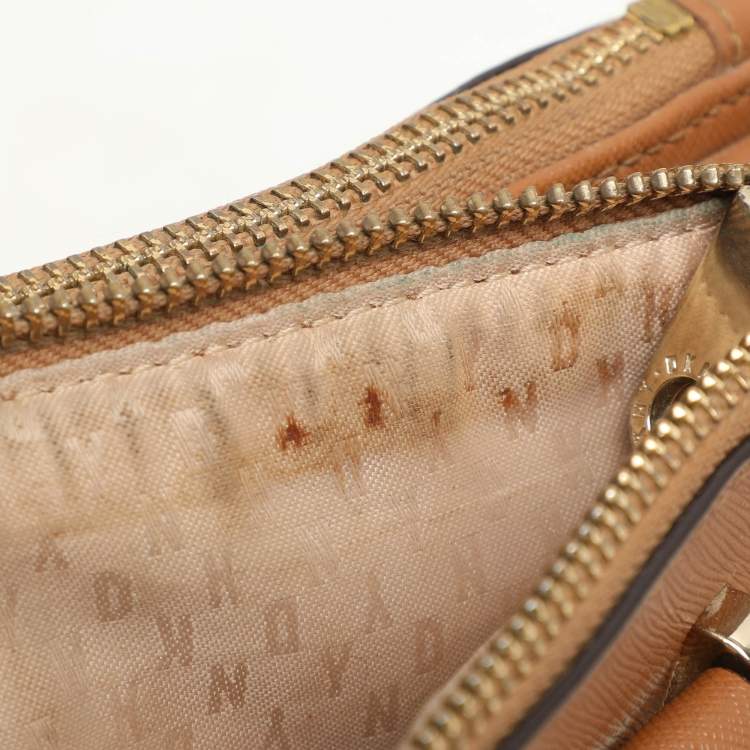 Pre Owned DKNY Brown Leather Bryant Park Satchel