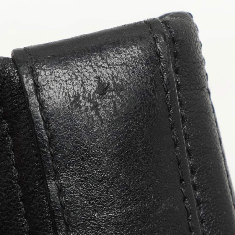 Pre Owned DKNY Black Quilted Leather Chain Tote