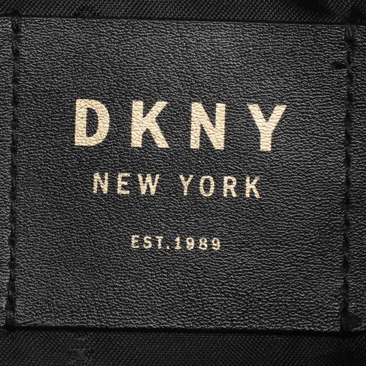 Pre Owned Dkny Black Quilted Leather Chain Flap Crossbody Bag