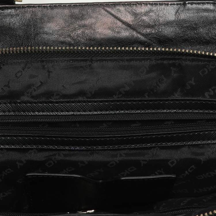 Pre Owned Dkny Black Canvas and Leather Donna Karan Satchel