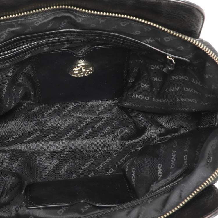 Pre Owned Dkny Black Canvas and Leather Donna Karan Satchel